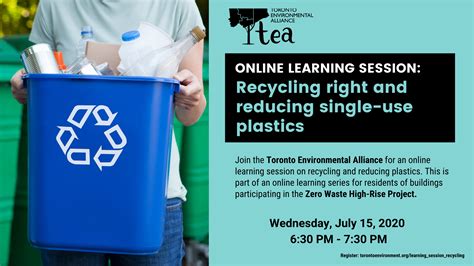 Online Learning Session Recycling Right And Reducing Single Use Plastics