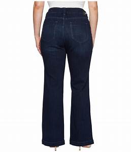 Jag Jeans Plus Size Plus Size Farrah Wide Leg Crosshatch Denim In Night