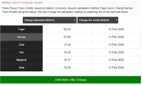 Different times for asr prayer? See Islamic Daily Prayer Times Online with these 10 Websites
