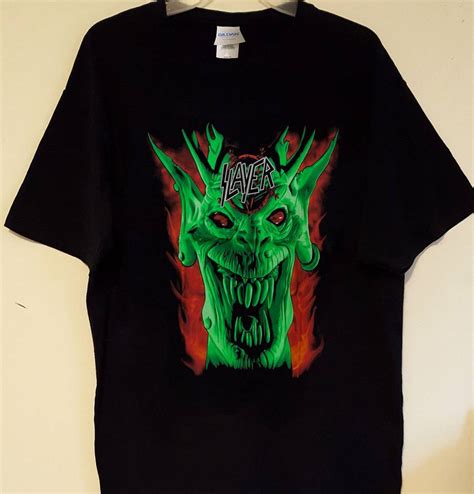 Rare Slayer Tee T Shirt 1990 New Green Demon Xl