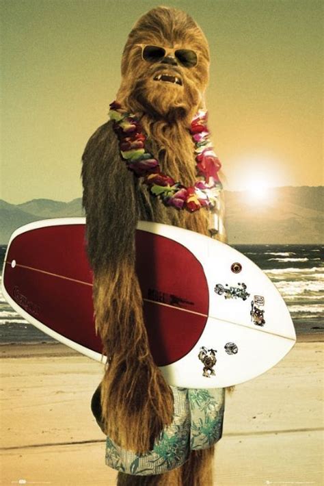 Star Wars Chewie Surf Poster Affiche All Poster Chez Europosters