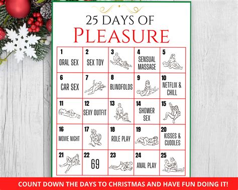 Sexy Advent Calendar For Christmas Printable Naughty Etsy My Xxx Hot Girl