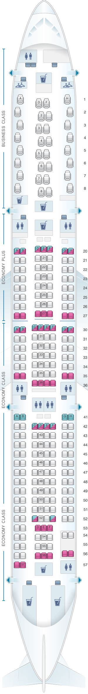 Seat Map Scandinavian Airlines Sas Airbus A330 300 Asiana Airlines
