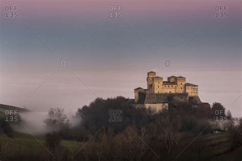 Torrechiara Castle In The Fog Langhirano Emilia Romagna