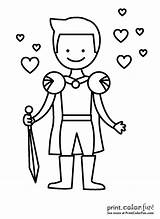 Prince Charming Handsome Young Coloring sketch template