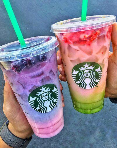 Two Toned Pink Purple Drink Menu Starbucks Menu Secreto Starbucks