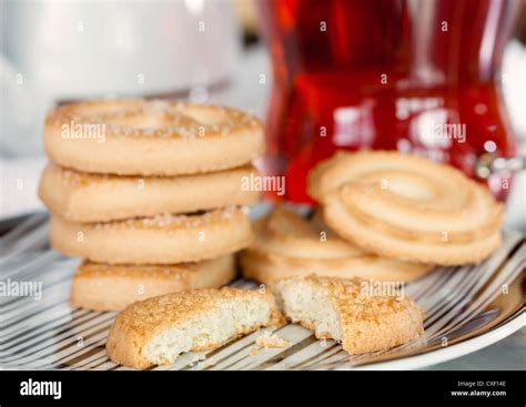 Cookies And Tea Stock Photo Alamy