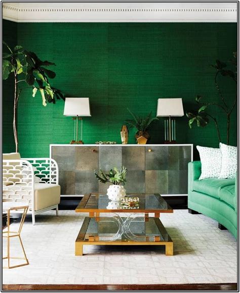 Emerald Green Green Accent Wall Living Room Home Design Home Design