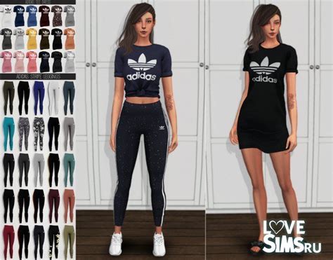 Скачать коллекция одежды Adidas от Elliesimple для Симс 4