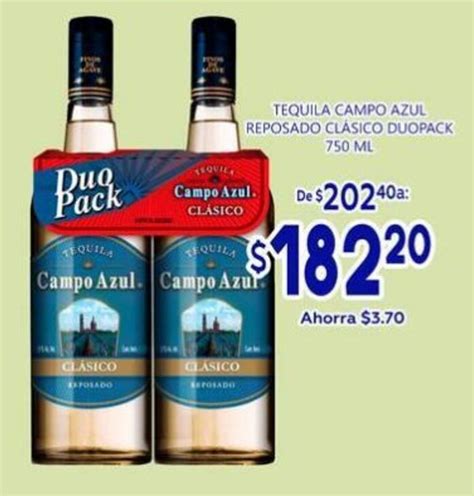 Tequila Campo Azul Reposado Clasico Duopack 750 Ml Oferta En La Gran Bodega