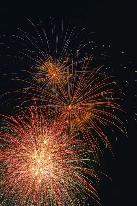 Fireworks Light Up The Sky In A Dazzling Display Stock Photo Image