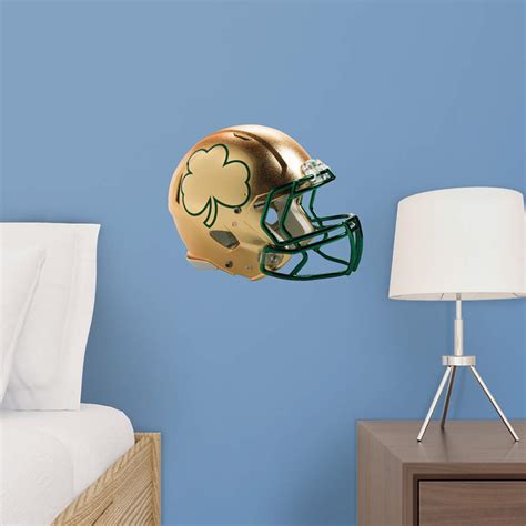 Small Notre Dame Gold Shamrock Helmet Teammate Decal Shop Fathead
