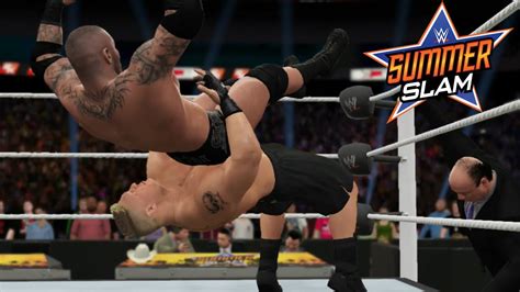 Summerslam 2016 Brock Lesnar Vs Randy Orton Wwe 2k16 Youtube