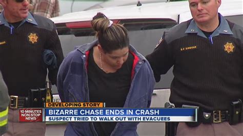 Police Arrest Female Driver After Chase Youtube
