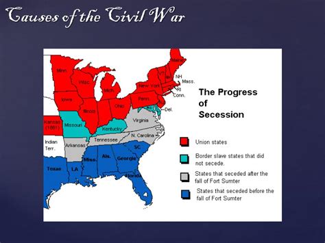 Ppt Civil War Vocabulary And Cause Of The Civil War Powerpoint