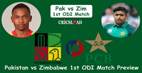 Zimbabwe Vs Pakistan Match Preview Pak Vs Zim 1st Odi Live Score Tv Info