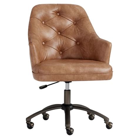 Browse a variety of housewares, furniture and decor. Faux-Leather Cognac Tufted Swivel Task Chair| Desk Chair ...