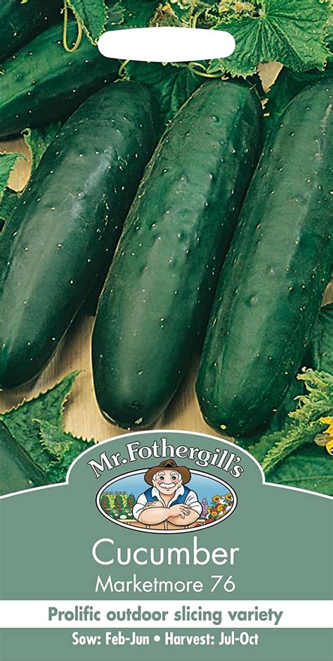 Mr Fothergills Pictorial Packet Vegetable Cucumber Marketmore 76 25 Seeds Uk