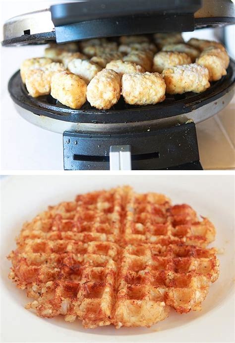 The Waffles Are Being Cooked On The Grill And Then Fried In The Oven