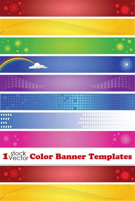 Elements Of Color Banner Templates Vector Free Download