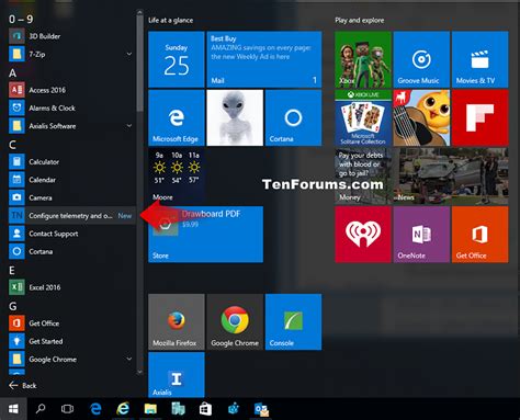 All Apps In Start Menu Add Or Remove Items In Windows 10 Page 4