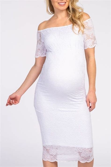 White Fitted Maternity Dresses White Maternity Dresses In 2020