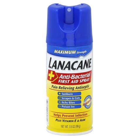 Lanacane First Aid Spray Anti Bacterial Maximum Strength