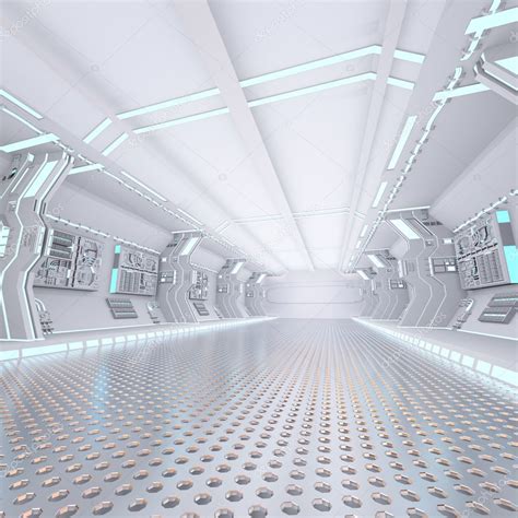 Interior De Nave Espacial De Design Futurista — Fotografias De Stock