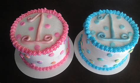 Twins First Birthday Smash Cakes Buttercream Cake Smash