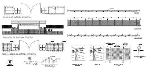 Fence Gate Plan And Elevation Details Cad Template Dw Vrogue Co