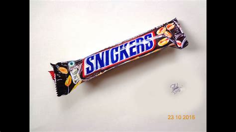 How To Draw A Snickers Candy By Watercolour Youtube