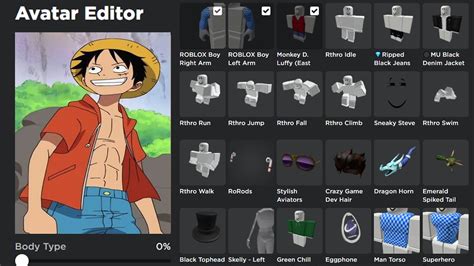 How To Make Luffy From One Piece In Roblox Youtube