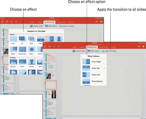 Cómo Aplicar Transiciones De Diapositivas En Powerpoint En El Ipad
