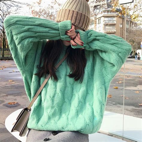 2019 Korean Version Women Autumn Winter Knitted Sweater Woman Casual