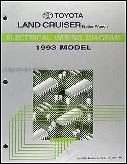 1993 Toyota Land Cruiser Wiring Diagram Manual Original