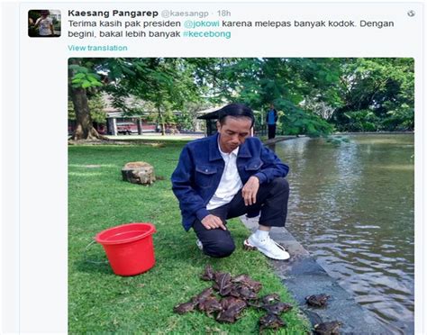 «mohon ijin pak @jokowi foto sama patung'nya aja sudah bangga untuk saya. Untung Pak Jokowi Pelihara Kodok, Bukan Kuda Halaman 1 ...