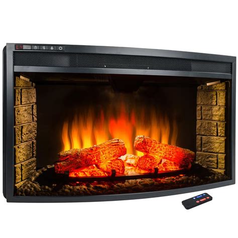 Akdy 33 In Freestanding Electric Fireplace Insert Heater In Black With