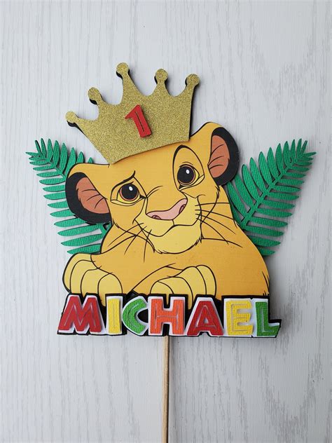 This Customized Lion Kings Simba Cake Topper Will Put The Finishing