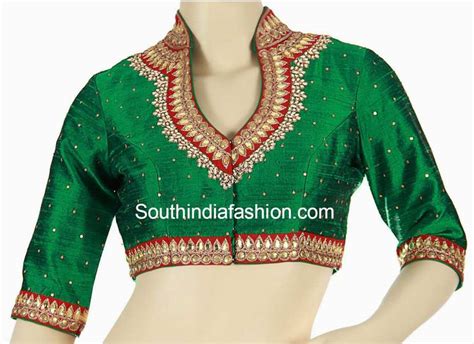 Classy High Neck Blouse Designs 10 Trendy Patterns South India Fashion