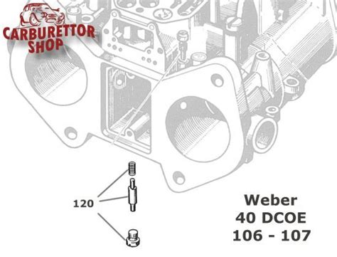 120 Pump Demand Valve Set Weber 40 Dcoe 106 107 Carburetor
