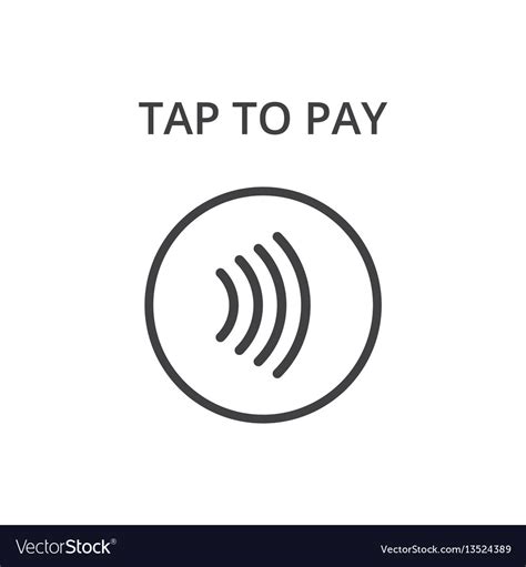 Contactless Payment Icon Tap To Pay Concept Vector Image