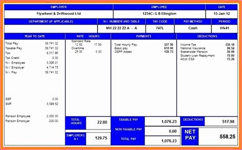 Excel Pay Slip Template Singapore Payslip Template For Payroll