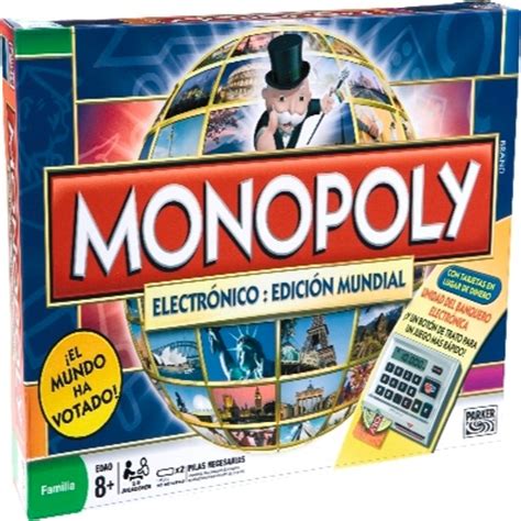 El jugador con el total más alto comienza el juego. MONOPOLY Electrónico: Edición Mundial - Juguetes