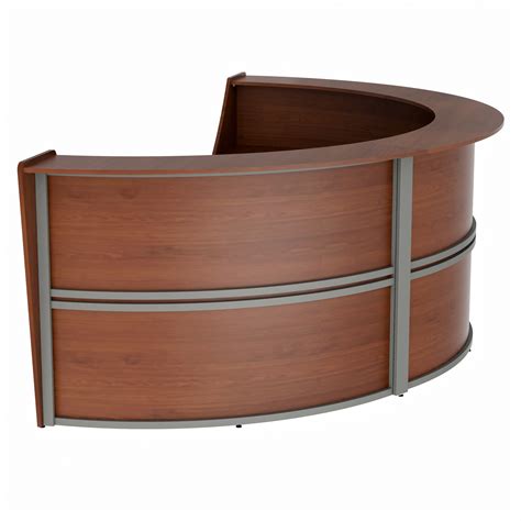 Curved Reception Desk With Counter 3 Units 143 W X 71 D Linea