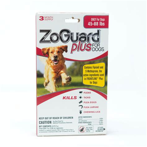 Zoguard Plus Flea And Tick Prevention For Large Dogs 45 88 Lbs 3