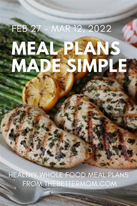 Bi Weekly Whole Food Meal Plan For Feb 27march 12 — The Better Mom