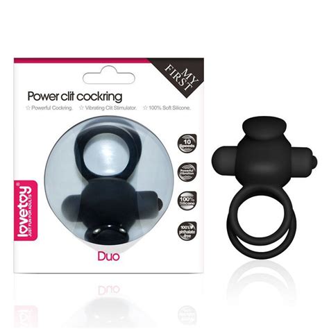 Lovetoy Double Vibrating Rabbit Cock Ring 10 Speeds Vibration Silicone