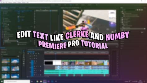 How To Edit Like Numby Wavy Text Premiere Pro Youtube