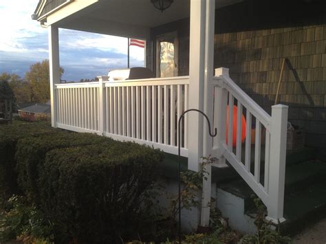 This guide will help make your installation easy. Pro Fence & Railing - Handrails - Front Porch White Vinyl Railing Installation in New Brighton, PA