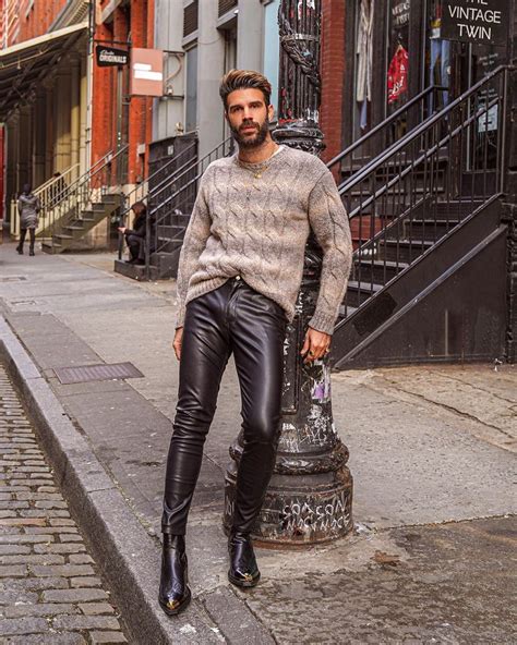 Leather Pants Mens Leather Pants Leather Fashion Men Mens Leather